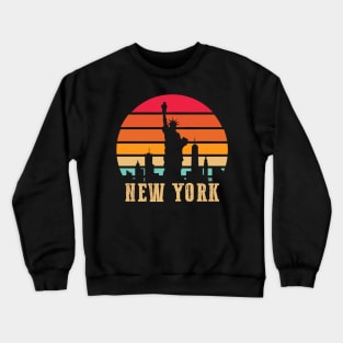 Retro sunset New York Crewneck Sweatshirt